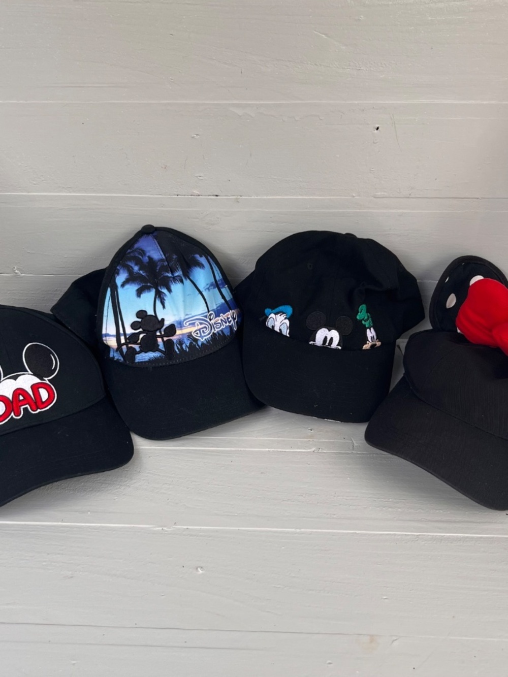 Disney Hats Family Pack 4 Vacation Adult Hats as Pictured